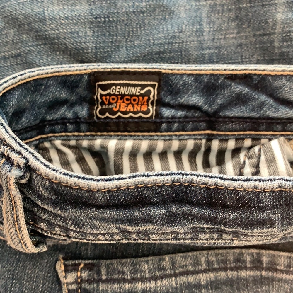 Volcom Static Straight Distressed Blue Denim Jean… - image 5